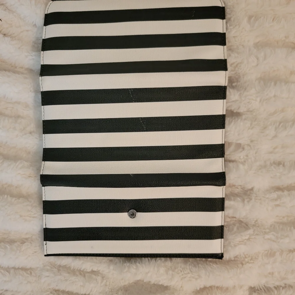 Kut from the Kloth Black & White Striped Fold Wallet